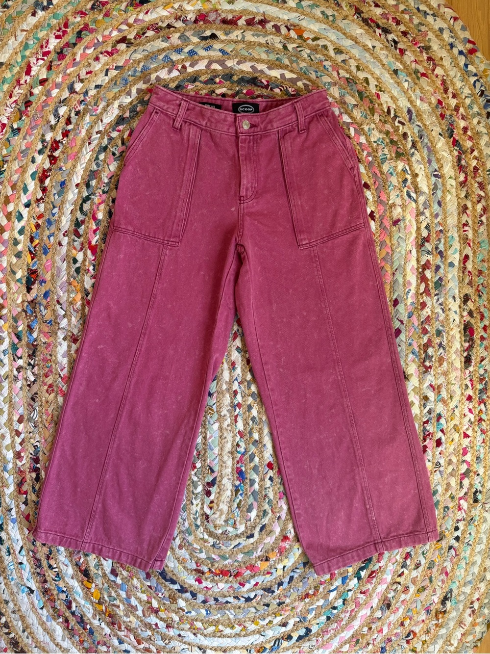 Women's Pink Wide-Leg Pink Utility Pants - Picture 7 of 7